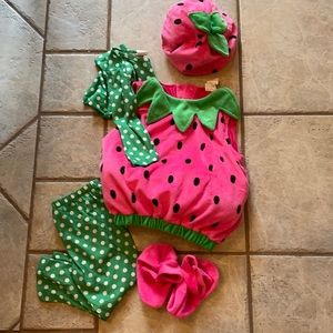 Strawberry costume! Size 12-18 month complete set!